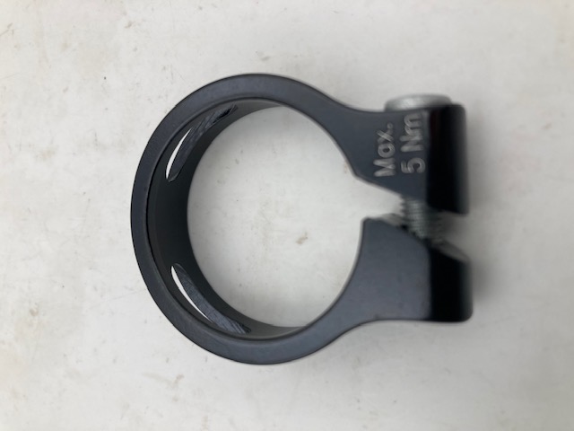 Klemmring Alu D=31,8 mm schwarz leichtbau